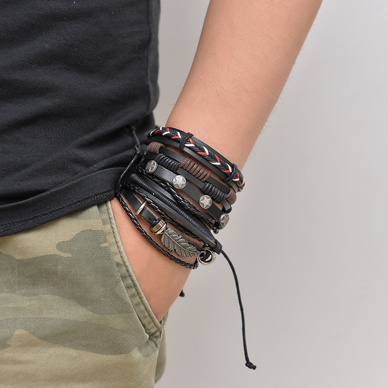 Multilayer Leather Bracelet For Men