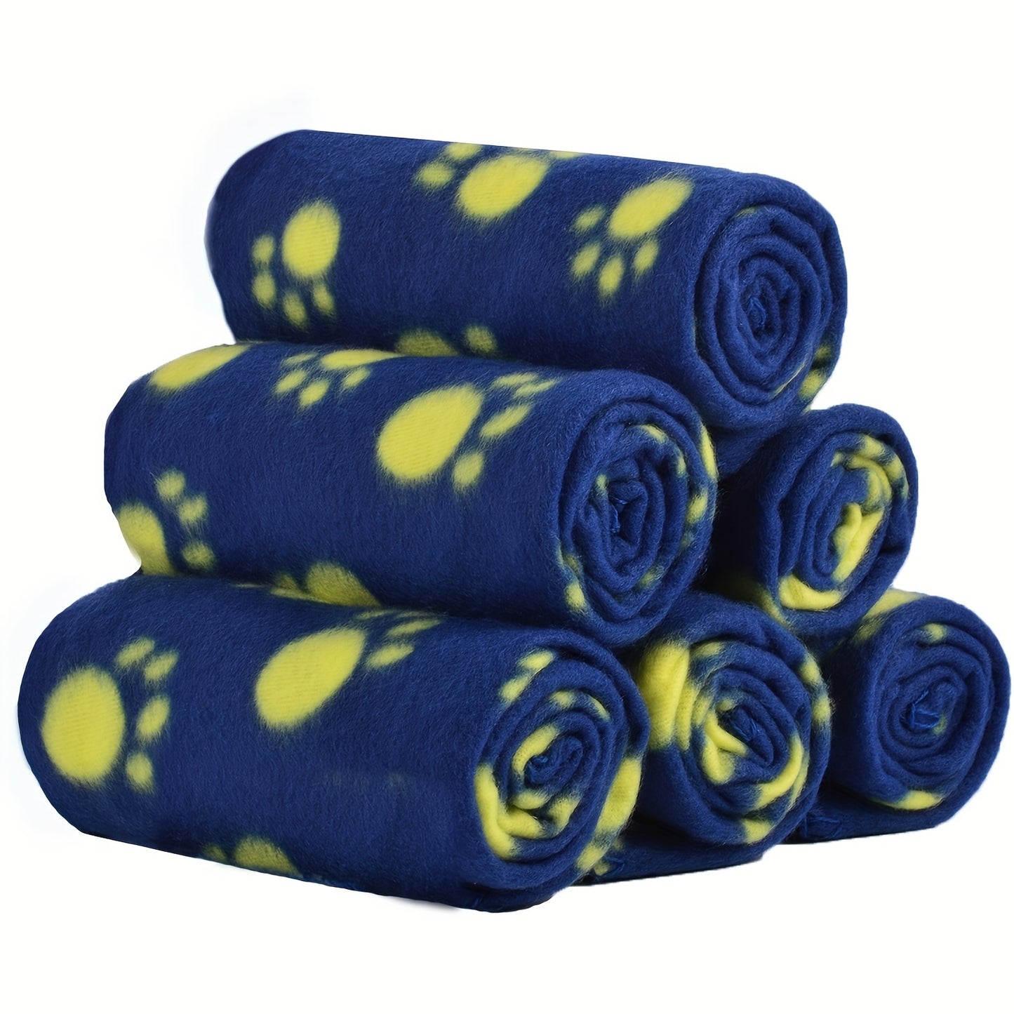 6-Pack of Warm Paw Print Dog Blanket Bed Covers to Keep Your Furry Pets Cozy!