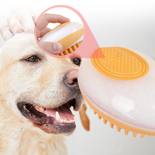 Escova de Banho Multifuncional 2-em-1 para Cães e Gatos