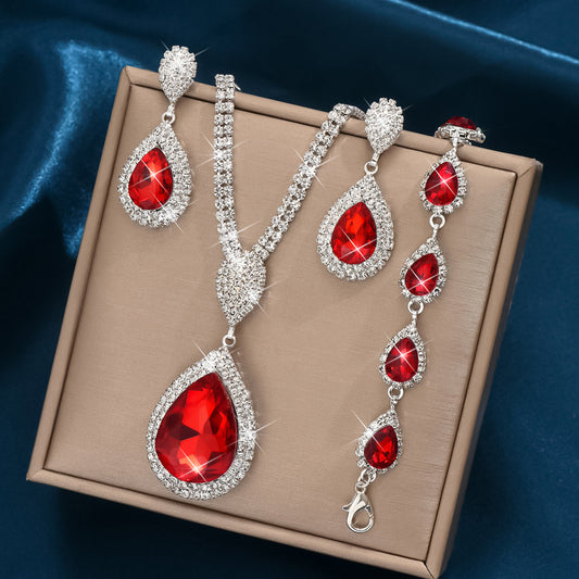 Pingente Feminino Gota com Cristais – Estilo Elegante