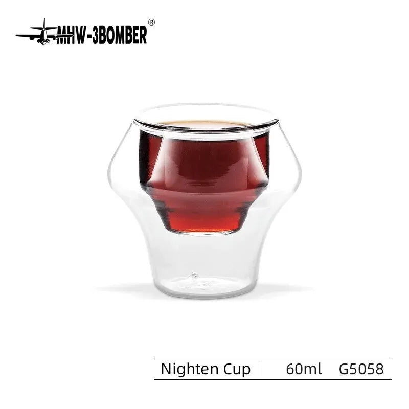 MHW-3BOMBER Coffee Mug Double Walled Glass Transparent Borosilicate Glasses Mugs Tea Latte Wine Cup Bar Kitchen Cafe Accessories