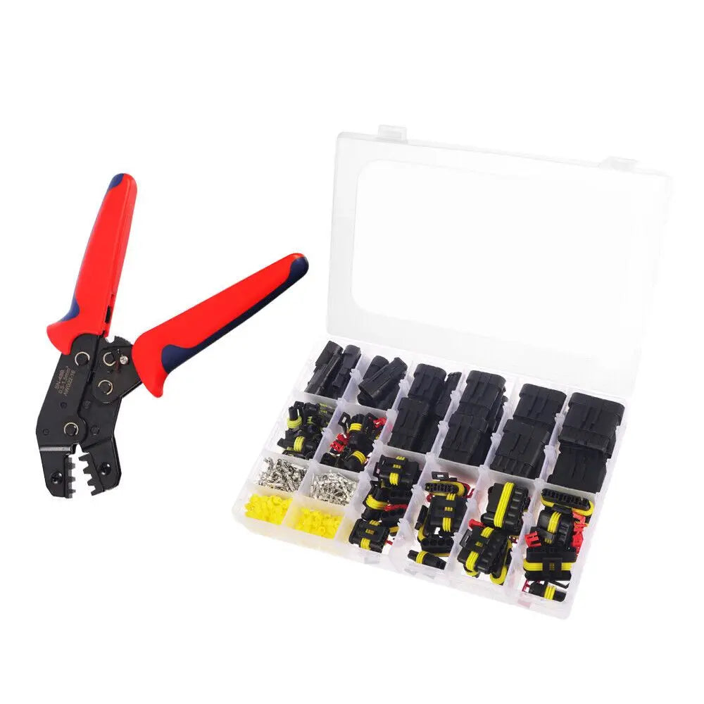 Kit Conectores Elétricos Automotivos 708 Peças 1 a 6 Pinos com Vedação