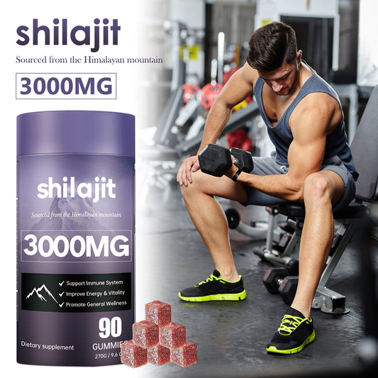 Gomas Mastigáveis com Shilajit – Embalagem com 60 Unidades