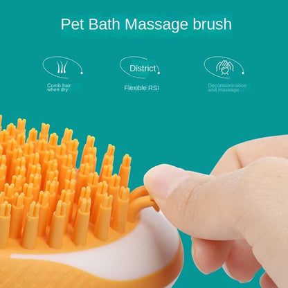 Escova de Banho Multifuncional 2-em-1 para Cães e Gatos