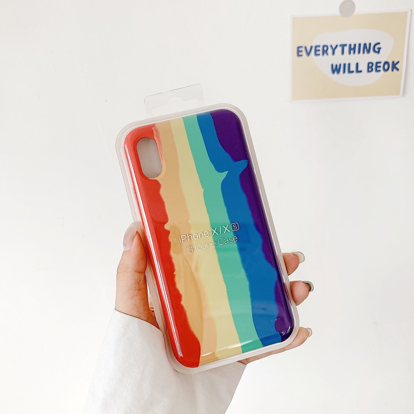 Creative Rainbow Liquid Silicone Phone Case