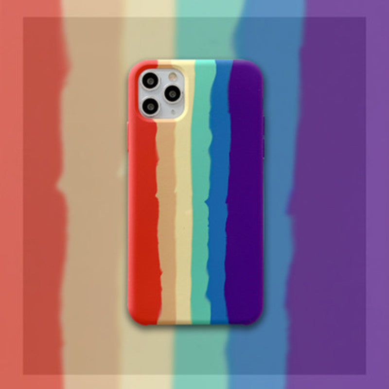 Creative Rainbow Liquid Silicone Phone Case