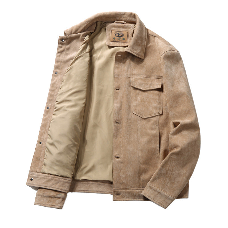 Spring Men's Thin Suede Jacket