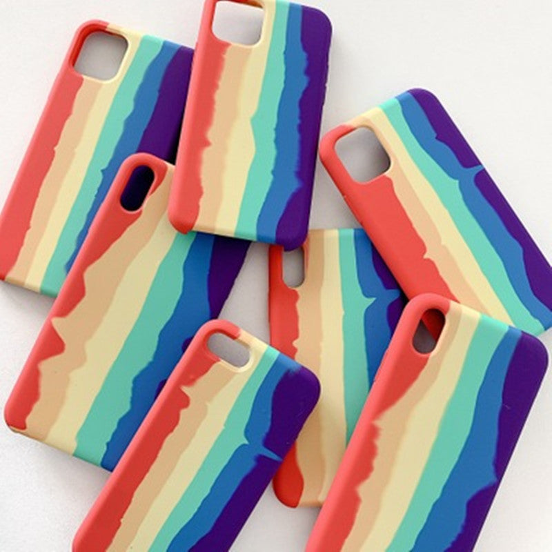 Creative Rainbow Liquid Silicone Phone Case