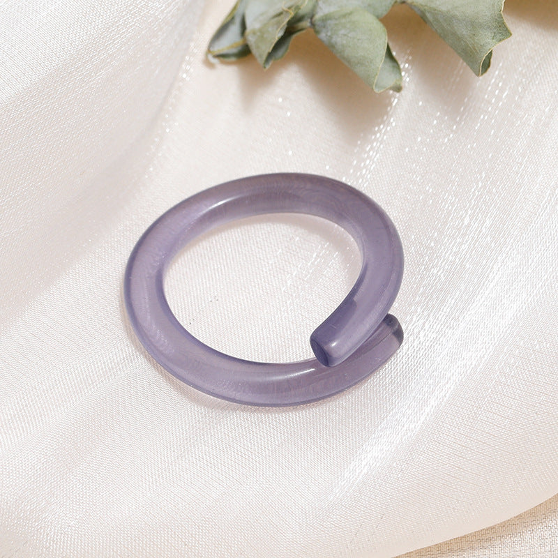 Tortoiseshell Diamond Acrylic Cold Wind Resin Ring