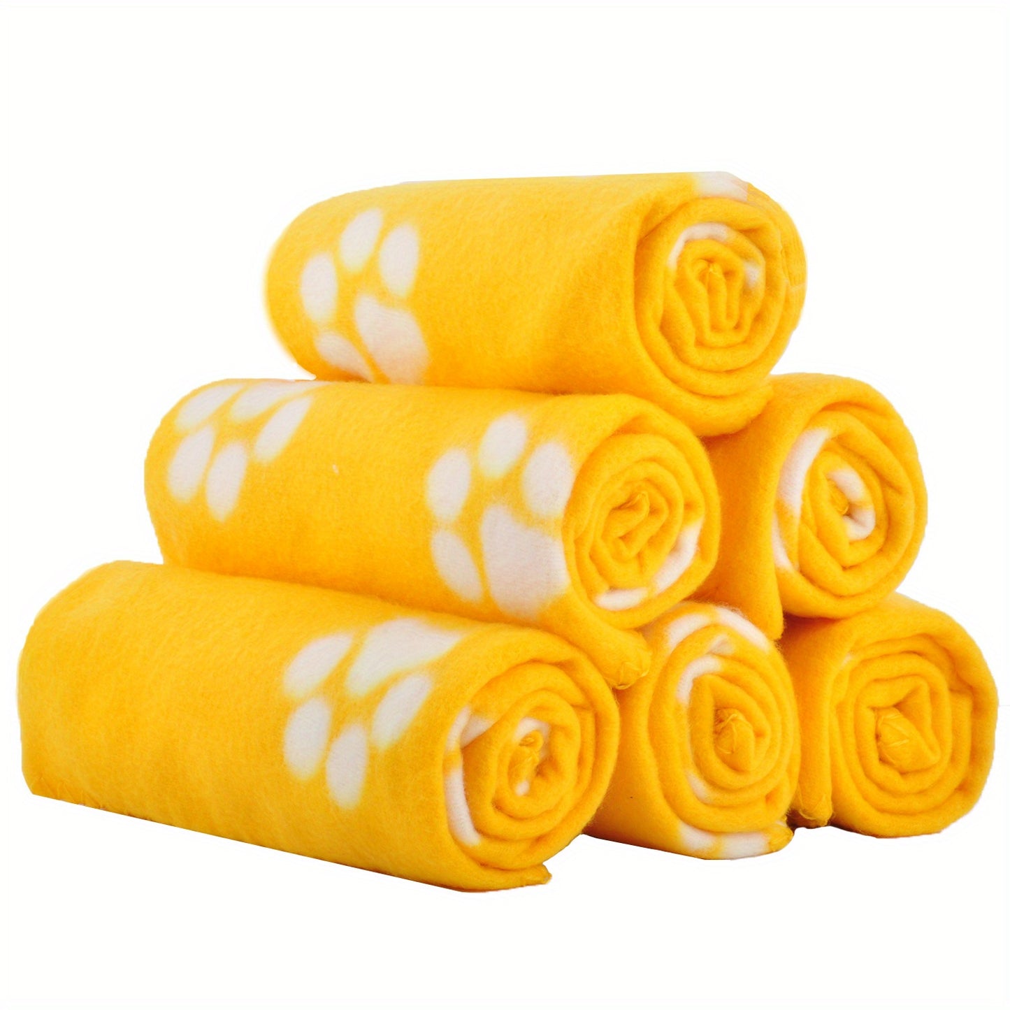 6-Pack of Warm Paw Print Dog Blanket Bed Covers to Keep Your Furry Pets Cozy!