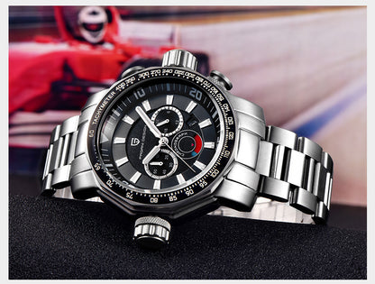 Relógio Masculino Multifuncional Quartz – Acessório de Moda