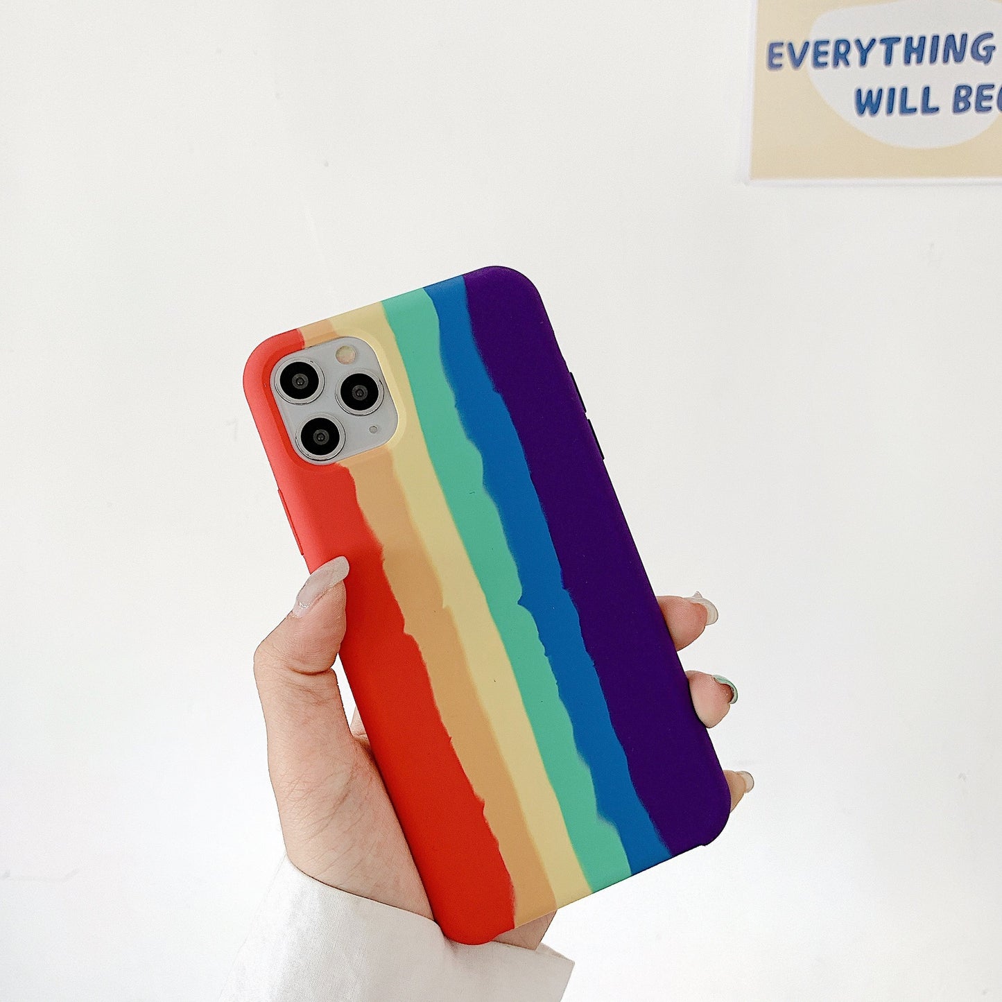 Creative Rainbow Liquid Silicone Phone Case