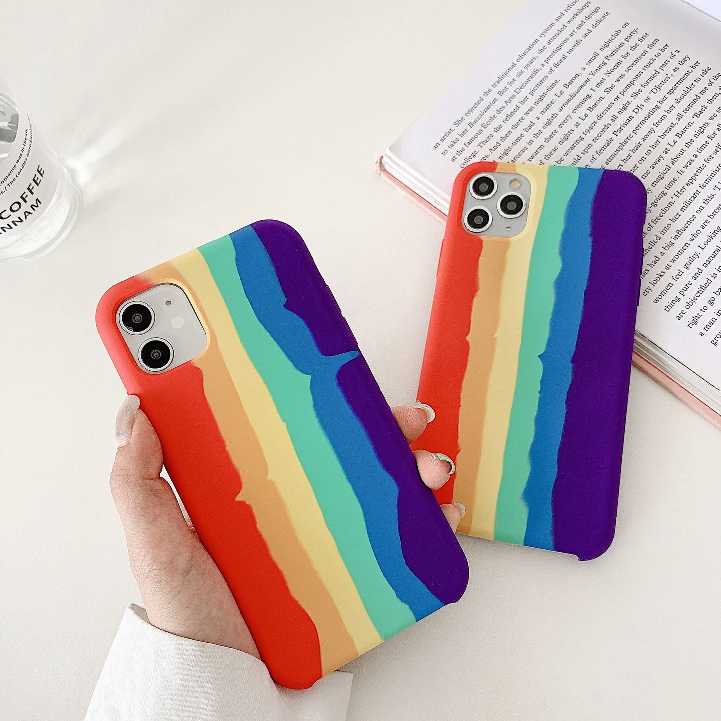 Creative Rainbow Liquid Silicone Phone Case