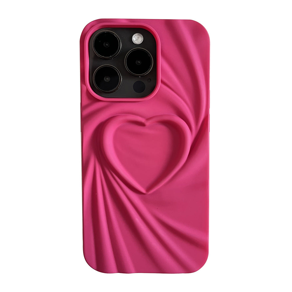 Capa Criativa com Design Plissado “Love” para Smartphone