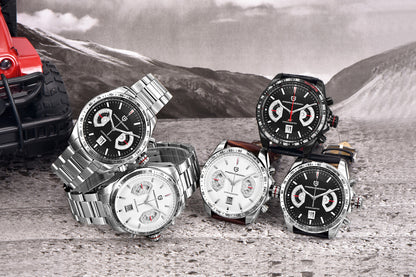 Relógio Masculino Quartz – Design Elegante e Moderna Pulseira