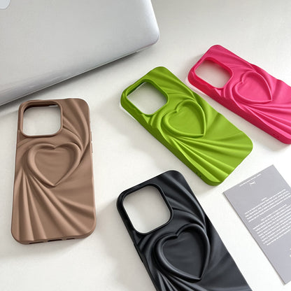 Capa Criativa com Design Plissado “Love” para Smartphone
