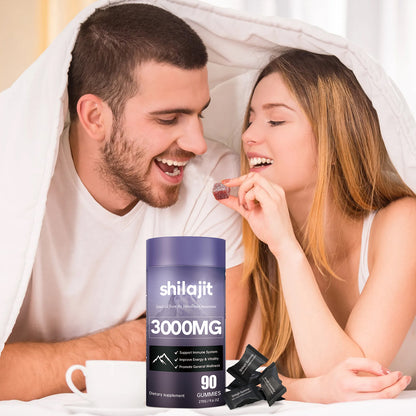 Gomas Mastigáveis com Shilajit – Embalagem com 60 Unidades