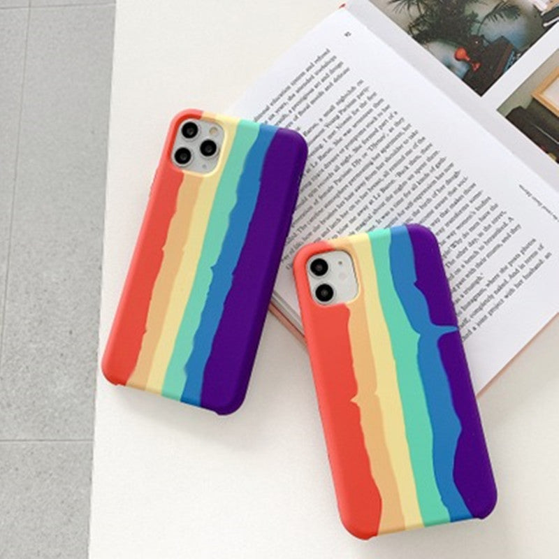 Creative Rainbow Liquid Silicone Phone Case