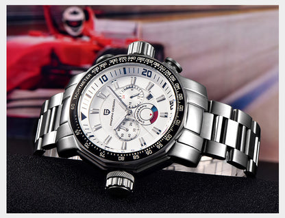 Relógio Masculino Multifuncional Quartz – Acessório de Moda