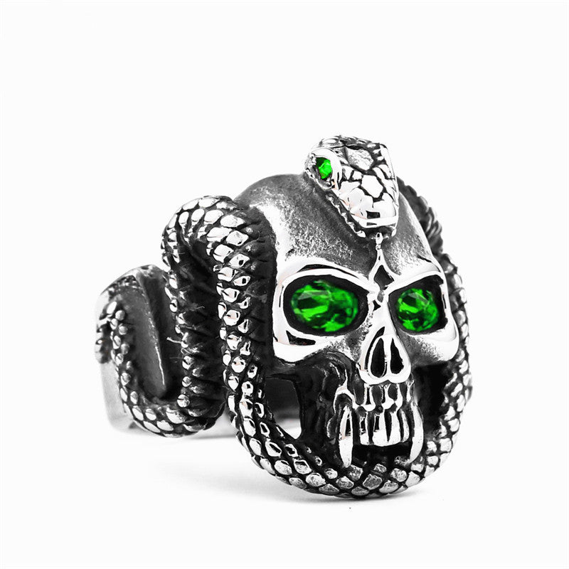 Explosive Accessories Eyes King Snake Demon Eyes Vampire Skull Ring Men