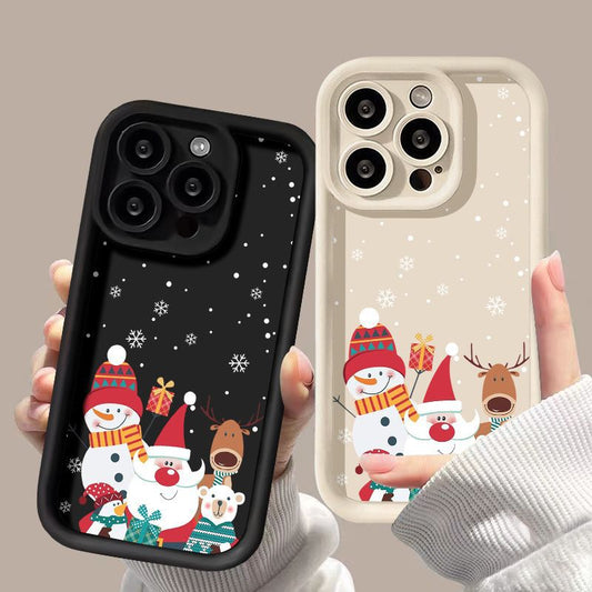 Capa de Natal com Estampa de Papai Noel – Silicone Fosco