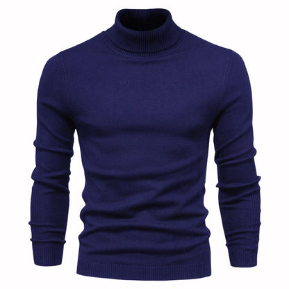Suéter Masculino Gola Alta – Tricô Slim Fit