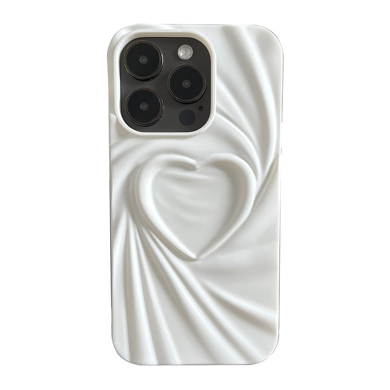 Capa Criativa com Design Plissado “Love” para Smartphone