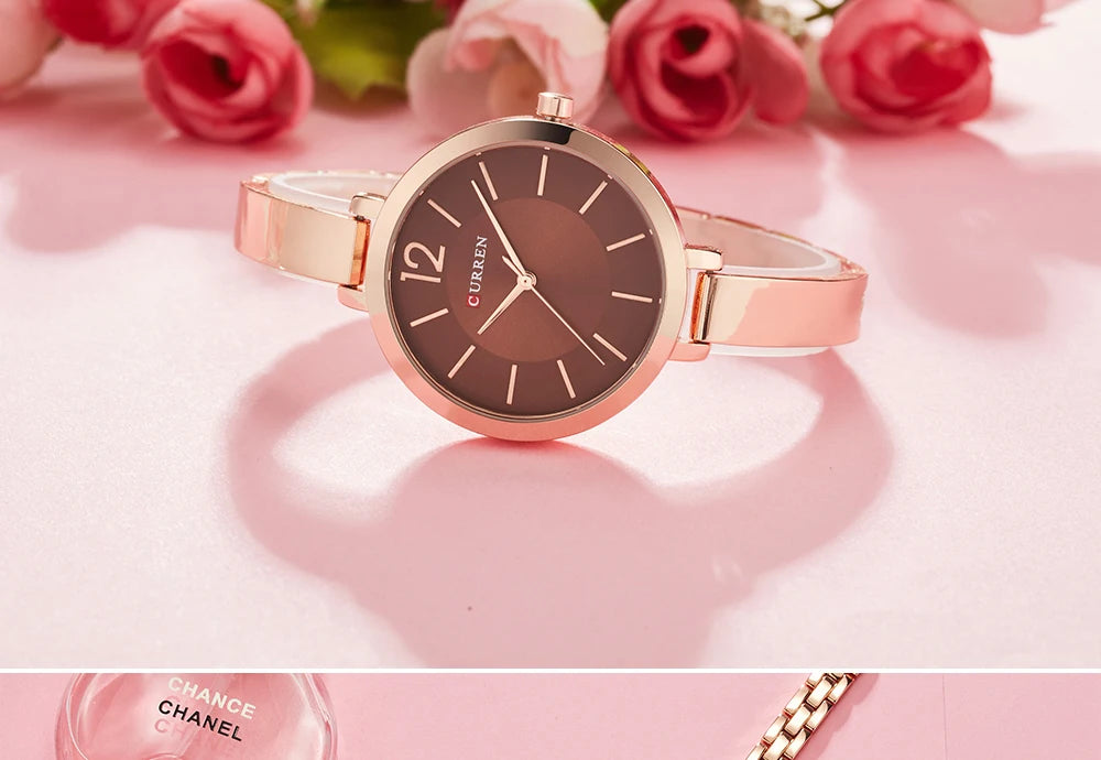 Women Watches Top Brand Luxury CURREN 9012 Quartz Women Watches Casual Fashion Ladies Wrist Watch Lady Clock relogio feminino