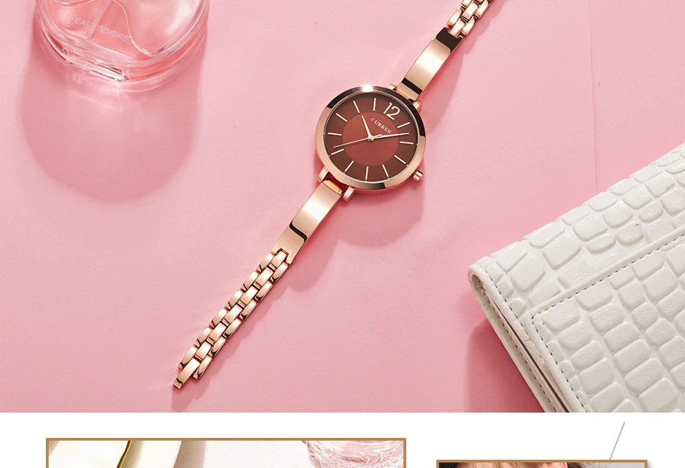 Women Watches Top Brand Luxury CURREN 9012 Quartz Women Watches Casual Fashion Ladies Wrist Watch Lady Clock relogio feminino