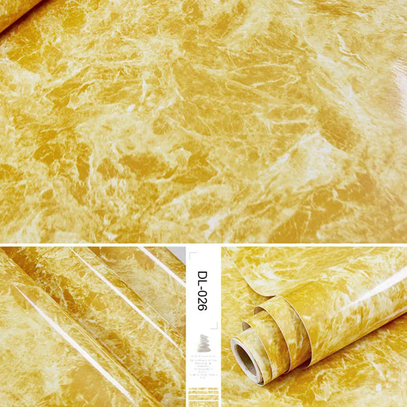 PVC Self Adhesive Wallpaper Marble Stickers Waterproof Heat Resistant Kitchen Countertops Table Furniture Cupboard Wall Paper