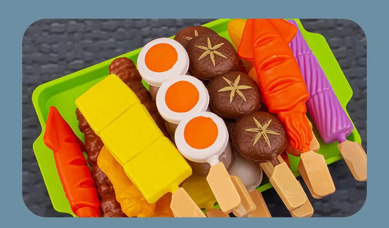 Kids Barbecue Food Set Kitchen Pretend Play Cooking Toys Girl Early Education Outdoor BBQ Parents-Child Interactive Toy