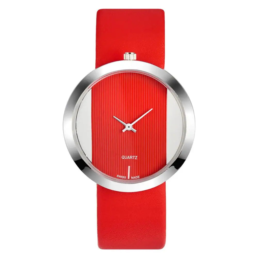 Women Watches Top Brand Luxury Hollow Ladies Wrist Watches Women Transparent Leather Strap Watch For Female Relogio Feminino Hot