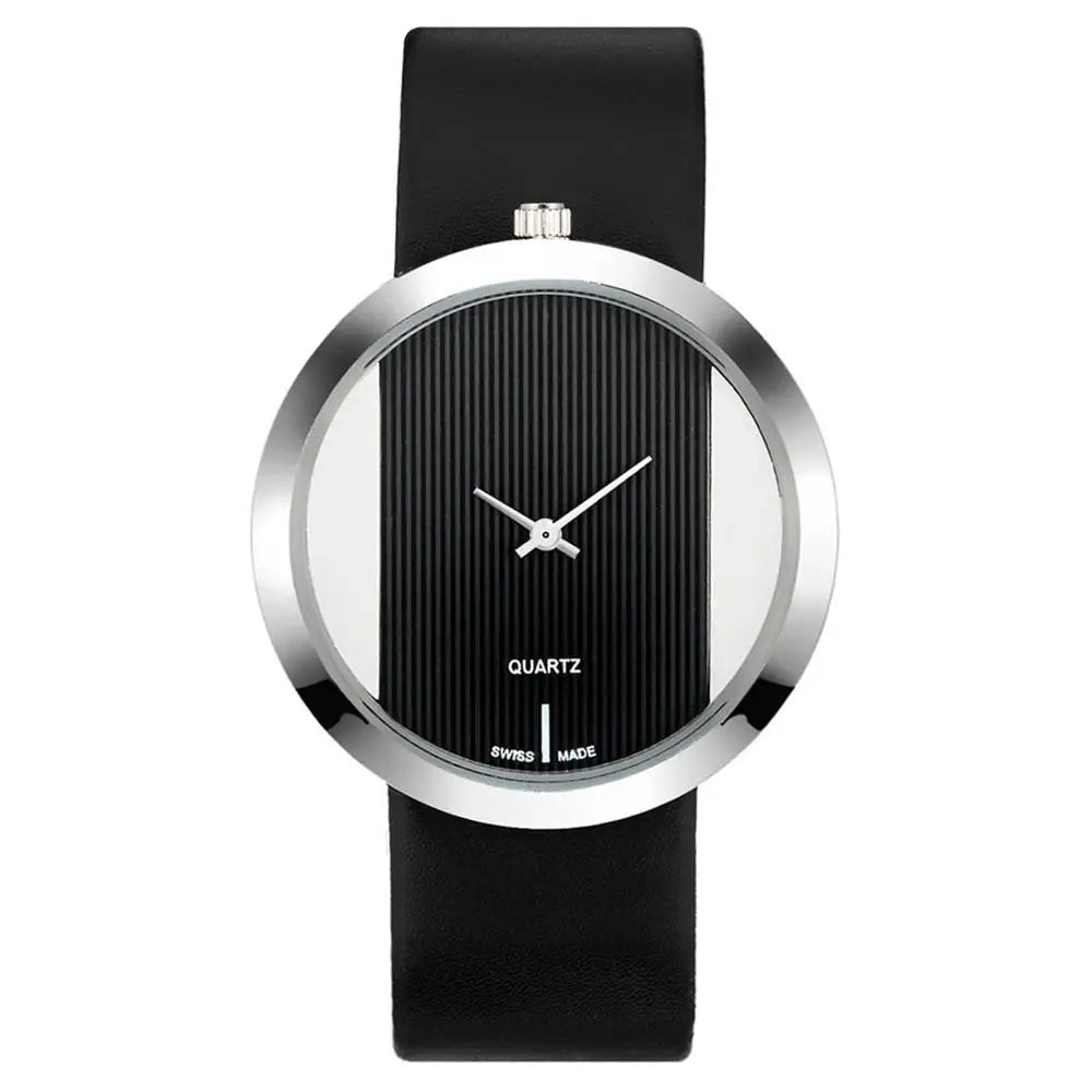 Women Watches Top Brand Luxury Hollow Ladies Wrist Watches Women Transparent Leather Strap Watch For Female Relogio Feminino Hot