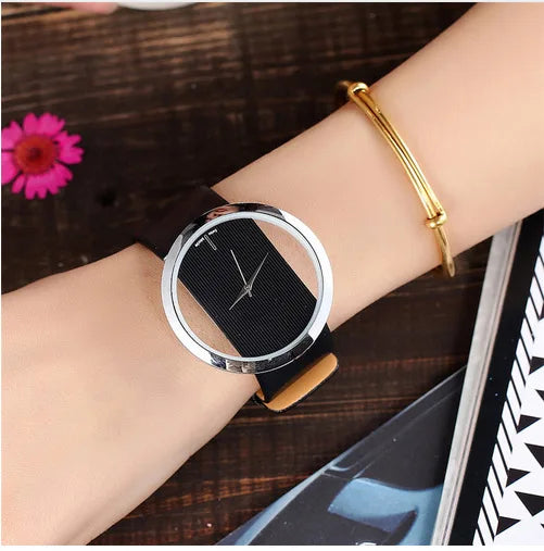 Women Watches Top Brand Luxury Hollow Ladies Wrist Watches Women Transparent Leather Strap Watch For Female Relogio Feminino Hot
