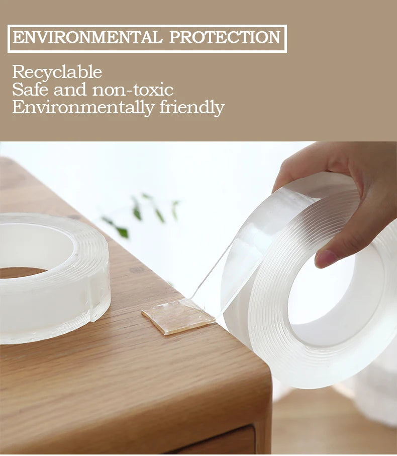 1/2/3/5m Nano Tape Double-Sided Adhesive Tape Traceless Waterproof Adhesive Tape For Bathroom Kitchen Sink Tap Gel Sticker