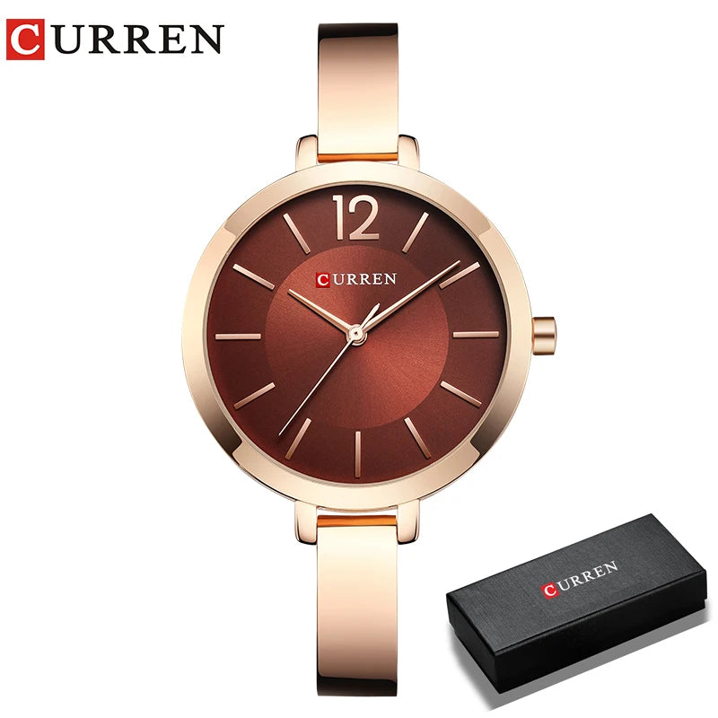 Women Watches Top Brand Luxury CURREN 9012 Quartz Women Watches Casual Fashion Ladies Wrist Watch Lady Clock relogio feminino