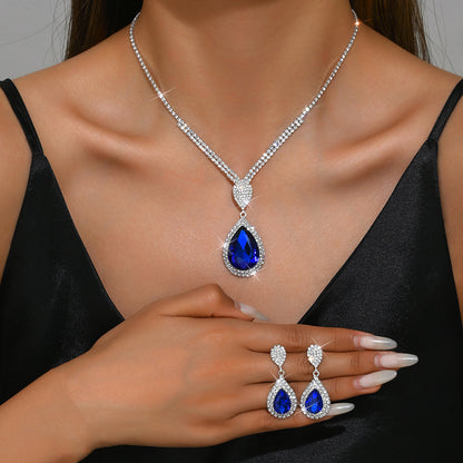 Pingente Feminino Gota com Cristais – Estilo Elegante