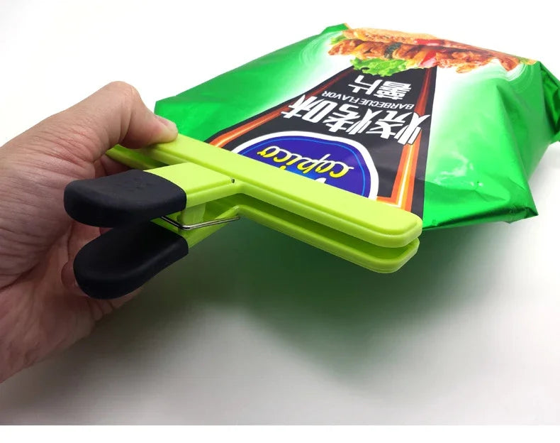 Portable Kitchen Storage Food  Travel Plastic Tongs  Snack Seal Sealing Bag Clips Sealer Clamp Storage Tool Kitchen Accessories