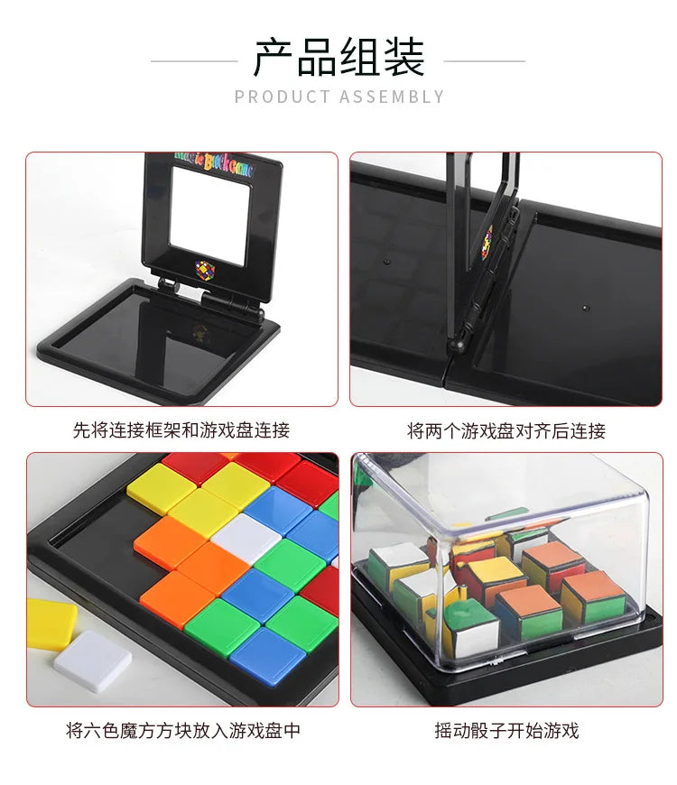 Kids Color Battle Square Race Game Parent-Child Square Desktop Puzzles Learning Educational Toys Anti Stress Boys Girls Gifts