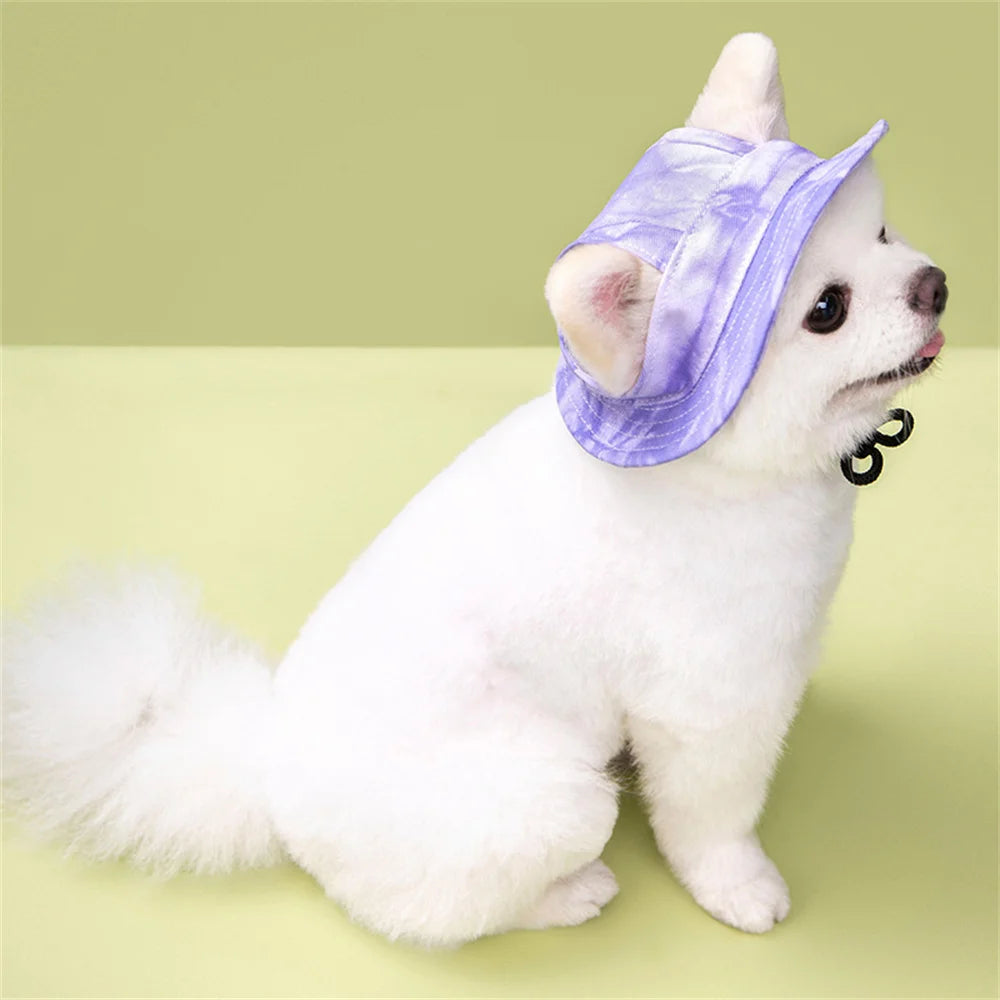 Cute French Bulldog Pet Hats with Ear Holes Adjustable Puppy Dog Cap Hat for Small Medium Dogs Pug mascotas Accessories Costume