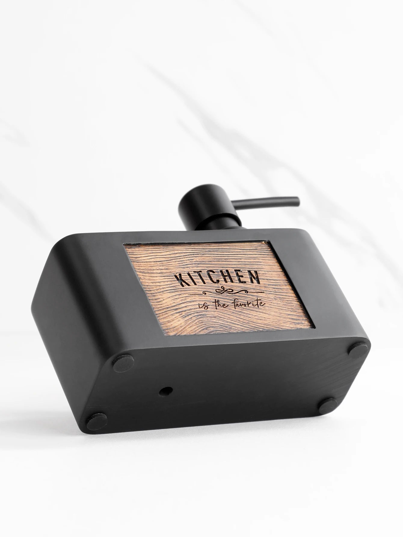 Kitchen Soap Dispenser with Sponge Holder Liquid Hand and Dish Soap Dispenser and Spong Caddy Black and White