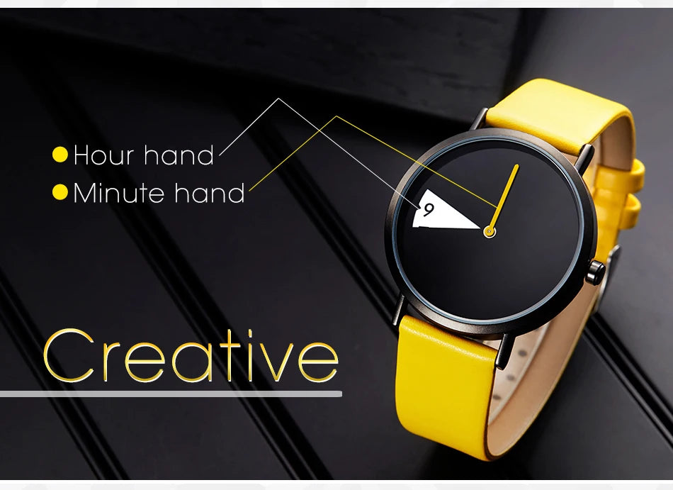 Shengke Hot Women Watch Creative Wristwatch Ladies Watch Rotate Yellow Leather Band Wristwatches Clock Montres Femme Reloj Mujer