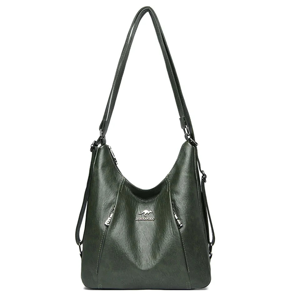 High Quality Leather Luxury Handbags Women Bags Designer Multifunction Shoulder Bags for Women Travel Back Pack Bolsa Feminina