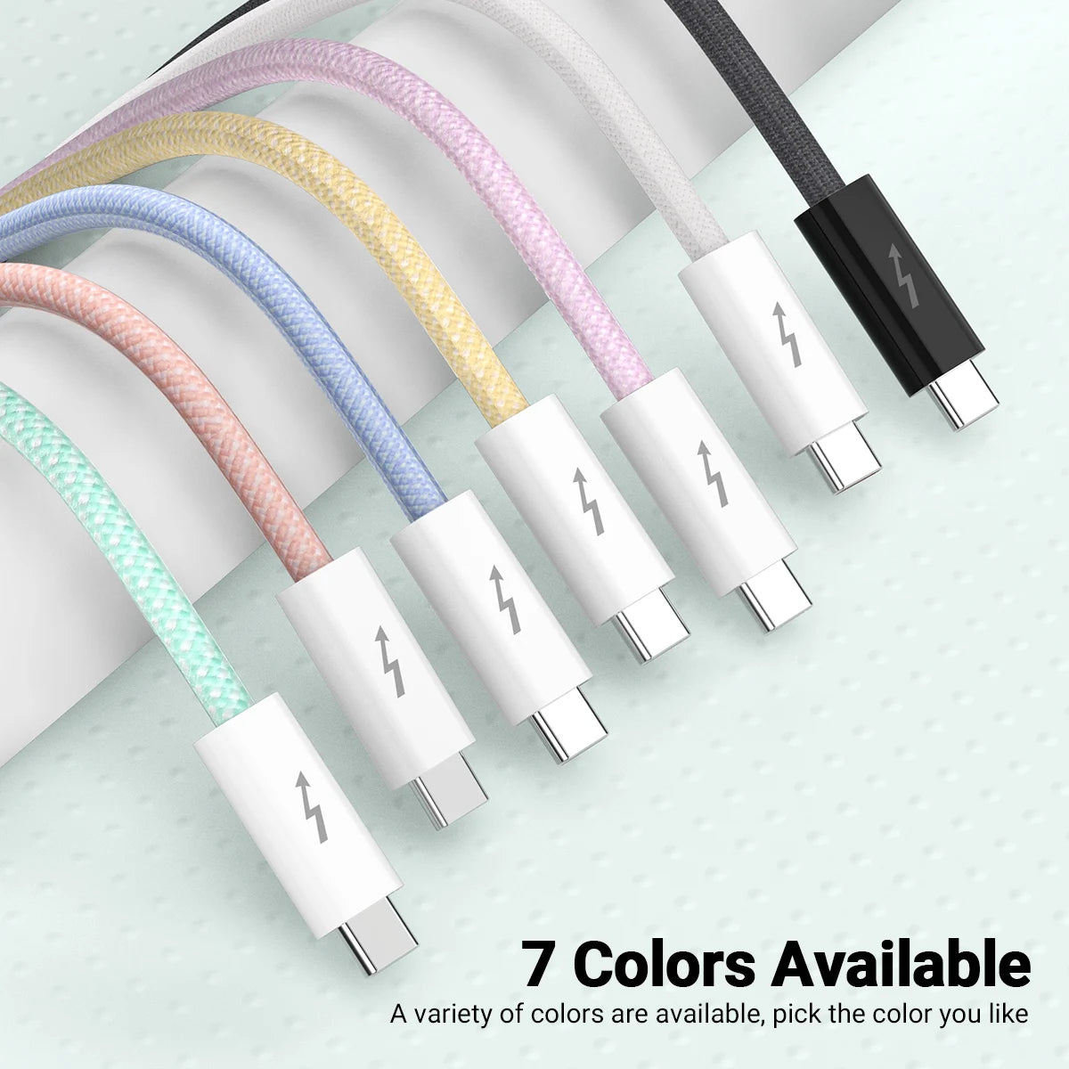 USB4 Fully Functional Data Cable with 8K60Hz Video Output, 40Gbps Data Transmission, PD Charing, 1.8m USB-C to USB-C Data Cable