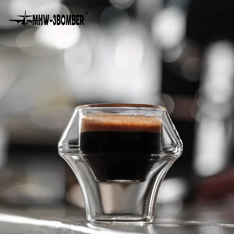 MHW-3BOMBER Coffee Mug Double Walled Glass Transparent Borosilicate Glasses Mugs Tea Latte Wine Cup Bar Kitchen Cafe Accessories