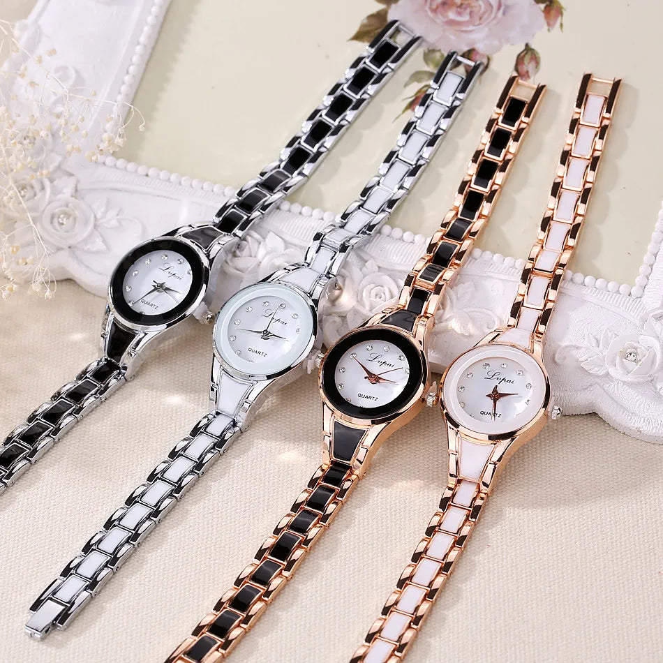 Women's watches Elegant woman watch Quartz gifts for women Luxury Fashion stainless steel Alloy Women's wristwatch accessories