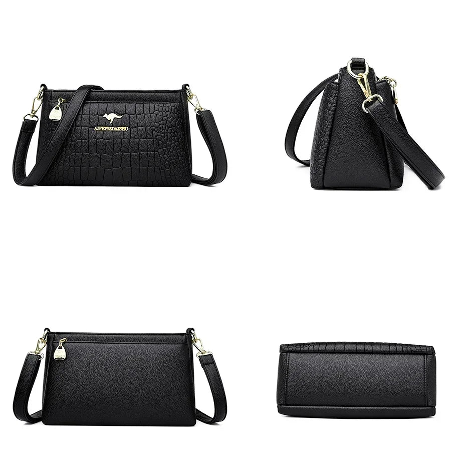 Women Embroidery Tote Bag High Quality Leather Ladies Handbags 2024 Women Shoulder Bag Small Crossbody Bags For Women Sac a Main