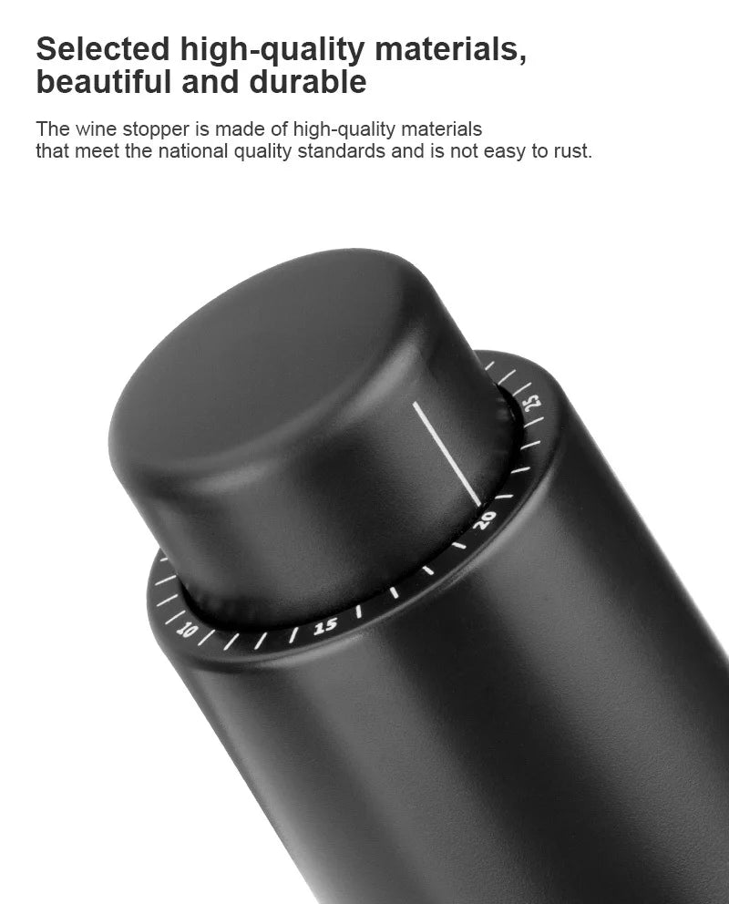 Vacuum Pump Wine Saver Cap Stopper Date Scale Record Retain Preserver For Wine Bottles Corkscrew Kitchen Automatic Keep Fresh
