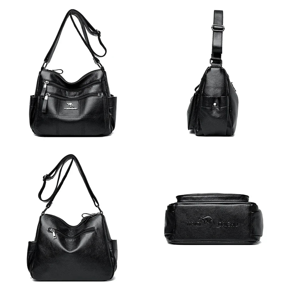 Women Embroidery Tote Bag High Quality Leather Ladies Handbags 2024 Women Shoulder Bag Small Crossbody Bags For Women Sac a Main