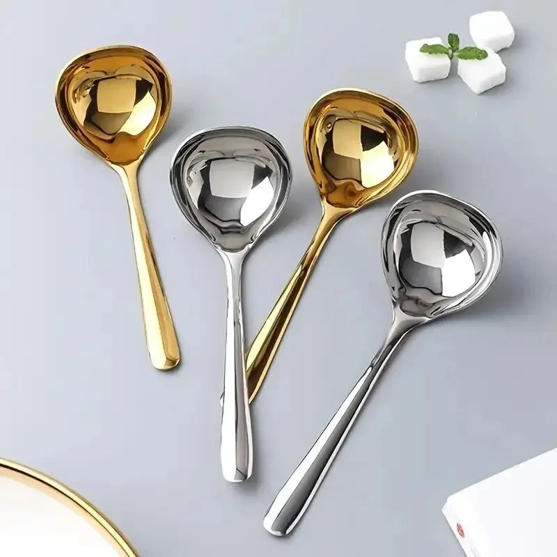 1Pc Stainless Steel Thickening Spoon Creative Long Handle Hotel Hot Pot Spoon Soup Ladle Home Kitchen Essential Tools